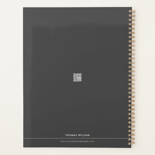 Mannequin Mode Designer Zwart Planner (Achterkant)