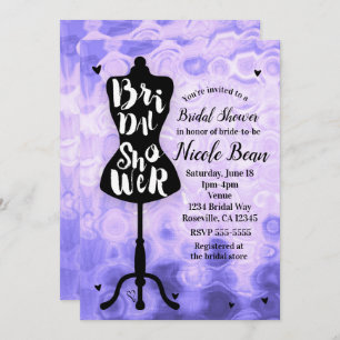 Mannequin Modern Glam Mode Paars Vrijgezellenfeest Kaart