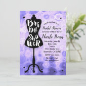 Mannequin Modern Glam Mode Paarse Vrijgezellenfees Kaart (Staand voorkant)
