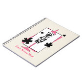Mannequin-notebook met zebra- en roze dress notitieboek (Linkerzijde)