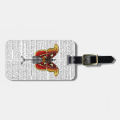 Mannequin Red en gele vlinder Bagagelabel (Voorkant horizontaal)