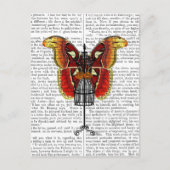 Mannequin Red en gele vlinder Briefkaart (Voorkant)