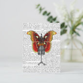 Mannequin Red en gele vlinder Briefkaart (Staand voorkant)