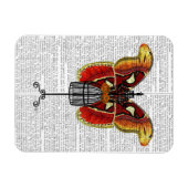 Mannequin Red en gele vlinder Magneet (Horizontaal)