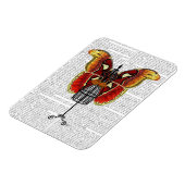 Mannequin Red en gele vlinder Magneet (Linkerzijde)