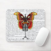 Mannequin Red en gele vlinder Muismat (Met muis)