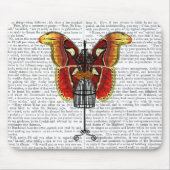 Mannequin Red en gele vlinder Muismat (Voorkant)