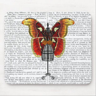 Mannequin Red en gele vlinder Muismat