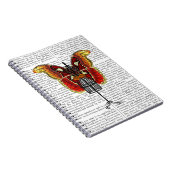 Mannequin Red en gele vlinder Notitieboek (Rechterzijde)