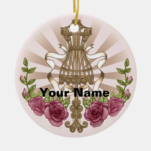 Mannequin Rozen ornament (Voorkant)