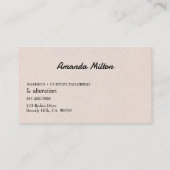 Mannequin Seamstress Mode naaibusje Visitekaartje (Achterkant)