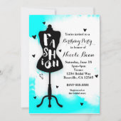 Mannequin stand-MODE Aqua & White met hart Kaart (Voorkant)