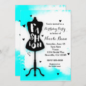 Mannequin stand-MODE Aqua & White met hart Kaart (Voorkant / Achterkant)