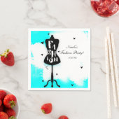 Mannequin stand-MODE Aqua & White met hart Servetten (Insitu)