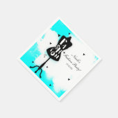 Mannequin stand-MODE Aqua & White met hart Servetten (Hoek)