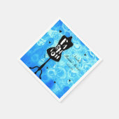 Mannequin standaard  Retro Blue MODE Party Servet (Hoek)