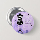 Mannequin standaard  Retro Paars Vrijgezellenfeest Ronde Button 5,7 Cm (Voorkant /achterkant)
