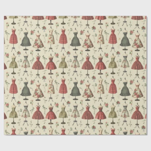  mannequinepatroon cadeaupapier (Vlak)