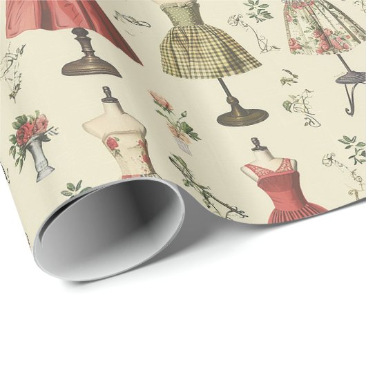  mannequinepatroon cadeaupapier (Rol Hoek)