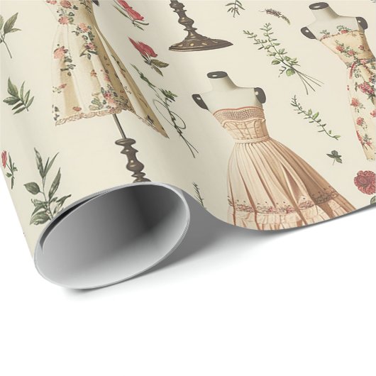 mannequinepatroon cadeaupapier (Rol Hoek)