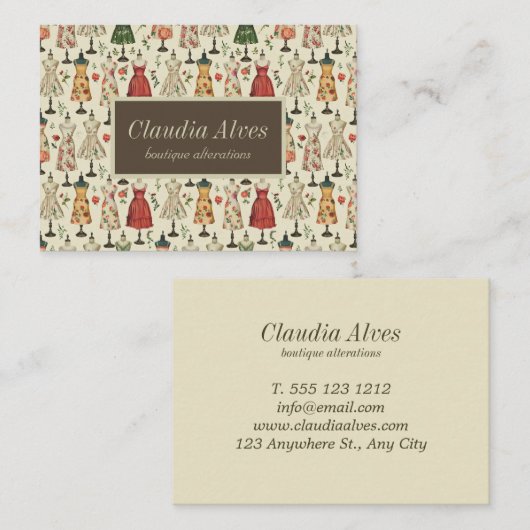  mannequinepatroon visitekaartje (Voorkant / Achterkant)