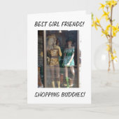 MANNEQUINS - BESTE VRIENDEN/SCHEEPSVRIENDEN BIRTHD KAART (Gele Bloem)