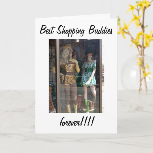 MANNEQUINS - BESTE VRIENDEN/SCHEEPSVRIENDEN BIRTHD KAART (Gele Bloem)