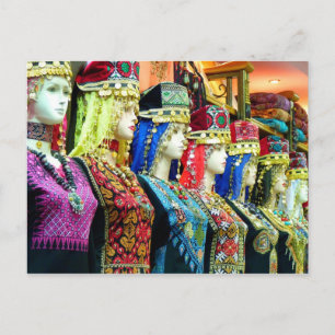 Mannequins in traditionele kostuums, Amman, Jordan Briefkaart