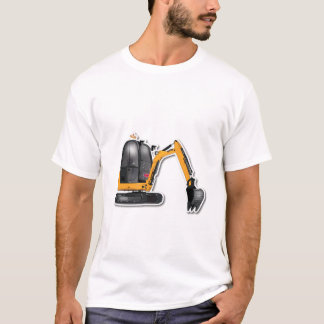 Männer Basic T-Shirt mit witzigem Bagger-Motiv