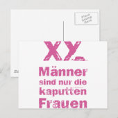 Männer, die kaputten Frauen Briefkaart (Voorkant / Achterkant)