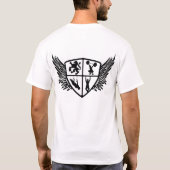 Männer Shirt Wappen Schwarz Weiß (Achterkant)