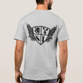 Männer Wappen Schwarz Weiß T-shirt (Achterkant)