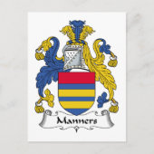 Manners Family Crest Briefkaart (Voorkant)