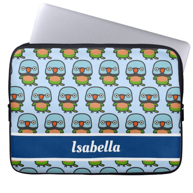 mannetje Parkiet met rode borst Laptop Sleeve (Voorkant)