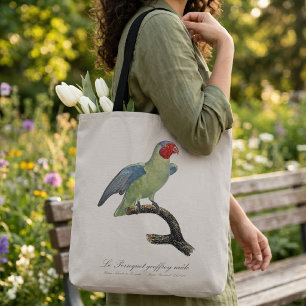 Mannetje Roodwangparkiet, Geoffroyus geoffroyi Tote Bag