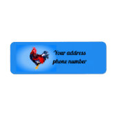 mannetje , rooster mini padfolio etiket (Voorkant)