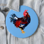 mannetje , rooster ronde button 6,0 cm (In situ)
