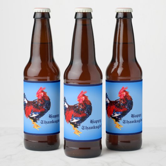 mannetjes galinacous, rooster Gepersonaliseerd Bier Etiket (Flessen)