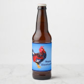 mannetjes galinacous, rooster Gepersonaliseerd Bier Etiket (Voorkant)