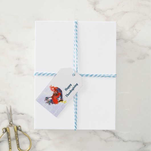 mannetjes galinacous, rooster Gepersonaliseerd Cadeaulabel (Met Touw)