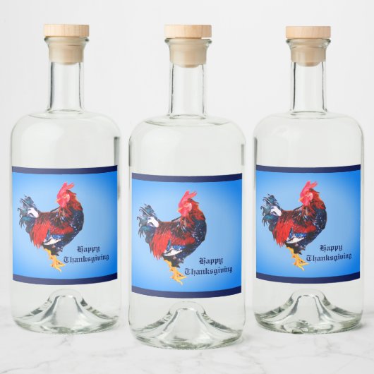 mannetjes galinacous, rooster Gepersonaliseerd Likeurfles Etiket (Flessen)