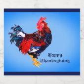 mannetjes galinacous, rooster Gepersonaliseerd Likeurfles Etiket (Enkel label)