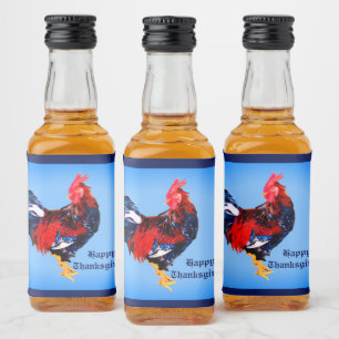 mannetjes galinacous, rooster Gepersonaliseerd Likeurfles Etiket