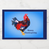 mannetjes galinacous, rooster Gepersonaliseerd Likeurfles Etiket (Enkel label)