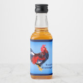 mannetjes galinacous, rooster Gepersonaliseerd Likeurfles Etiket (Voorkant)