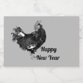 mannetjes galinacous, rooster Gepersonaliseerd Likeurfles Etiket (Enkel label)