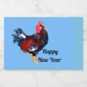 mannetjes galinacous, rooster Gepersonaliseerd Likeurfles Etiket (Enkel label)