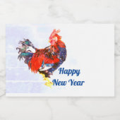 mannetjes galinacous, rooster Gepersonaliseerd Likeurfles Etiket (Enkel label)