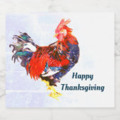 mannetjes galinacous, rooster Gepersonaliseerd Sparkling Wijnetiket (Enkel label)