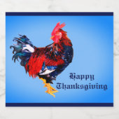 mannetjes galinacous, rooster Gepersonaliseerd Sparkling Wijnetiket (Enkel label)